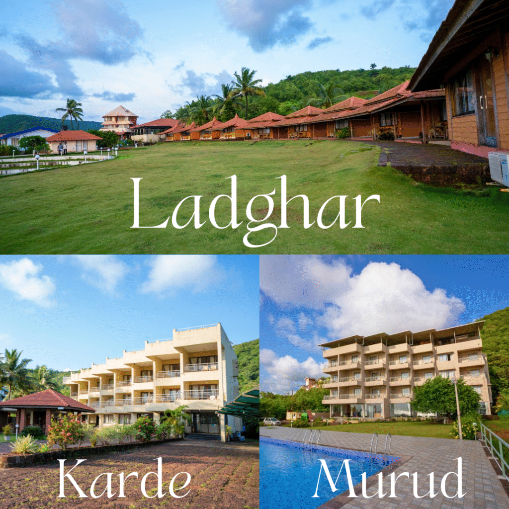 Sagar Sawali Ladghar, Karde and Murud beachfront resort cottages with lawn and sea-view rooms