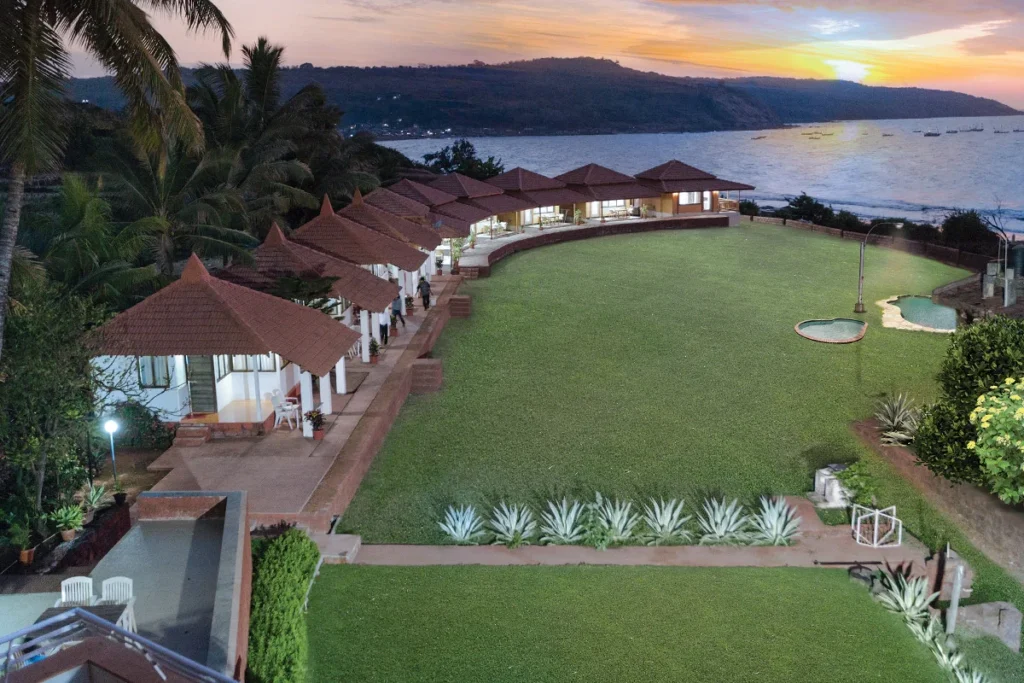 Sunset view from Sagar Sawali Ladghar Beach Resort in Dapoli