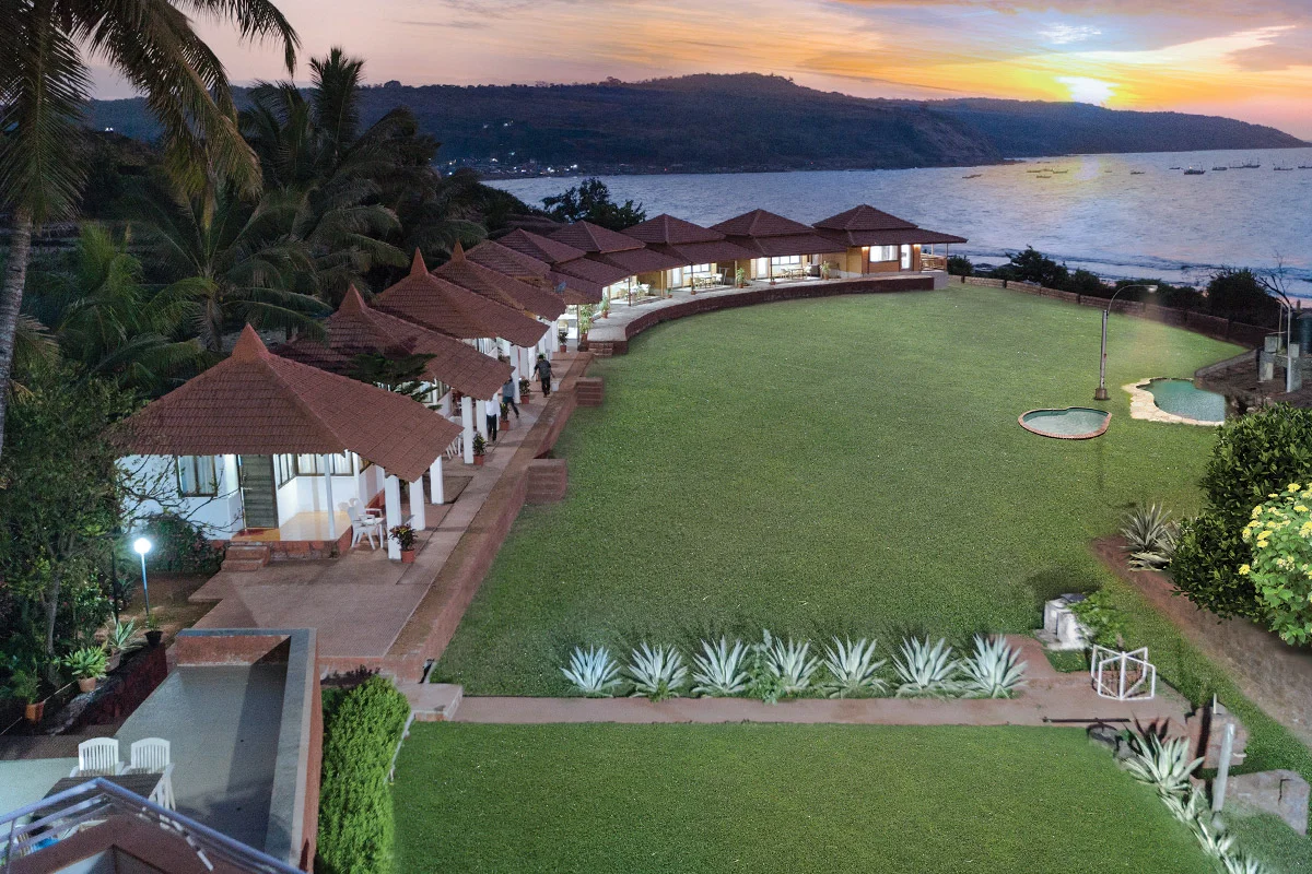 Sunset view from Sagar Sawali Ladghar Beach Resort in Dapoli