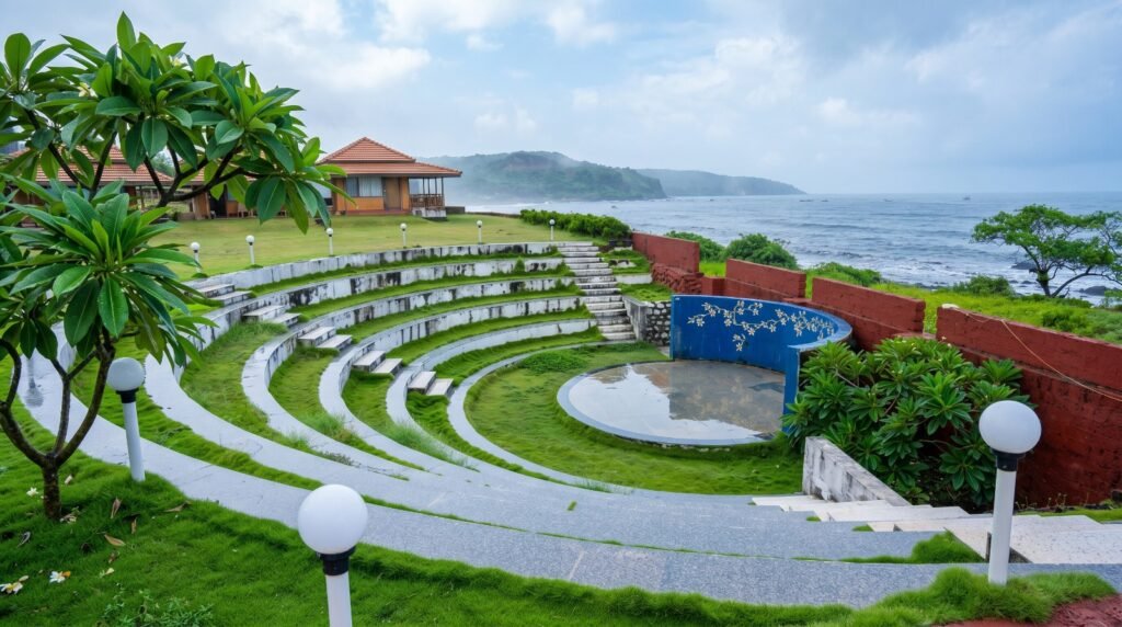 things to do in Dapoli in monsoon - Ladghar Blue Flag beach in rain