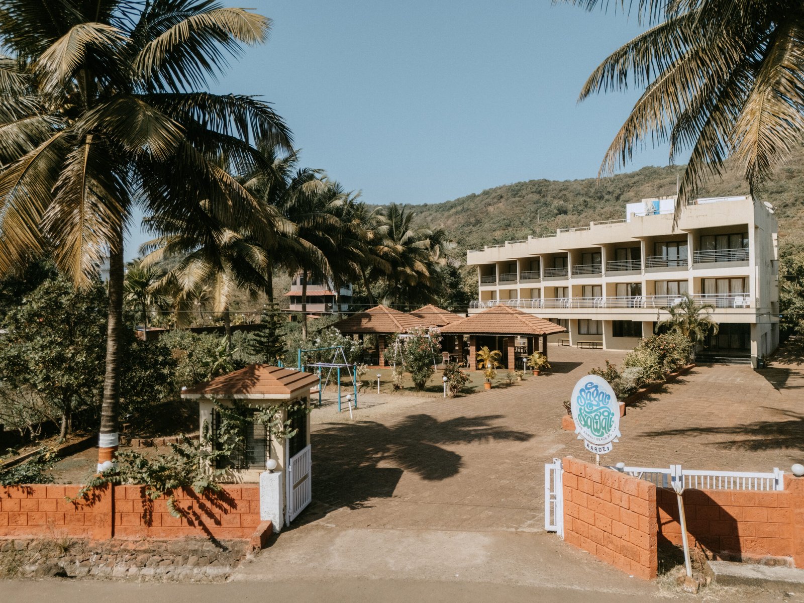 Family resort in Dapoli during monsoon with sea view and green Konkan landscape